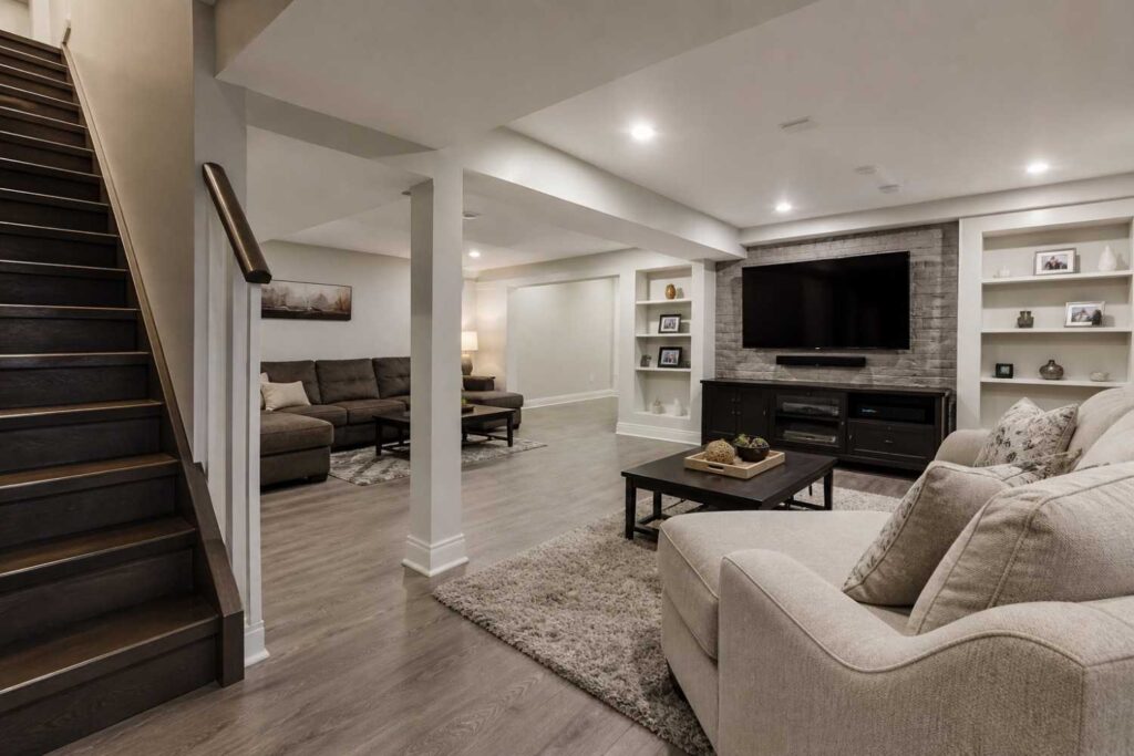 basement home renovation in burlington